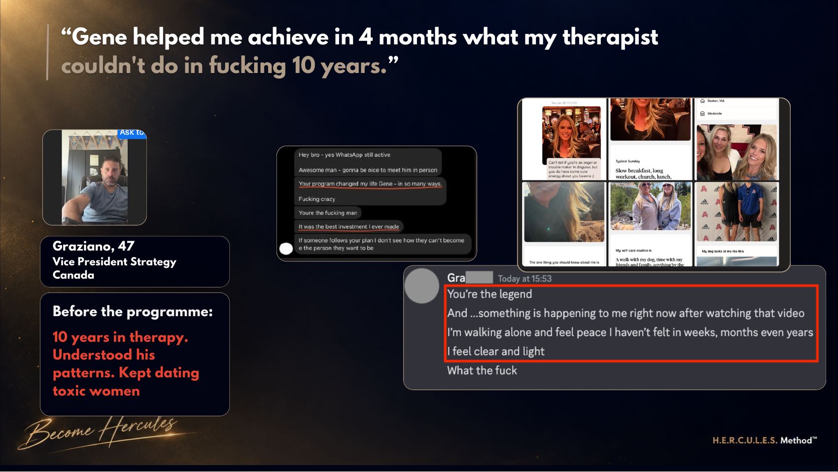 Client transformation story with real messages