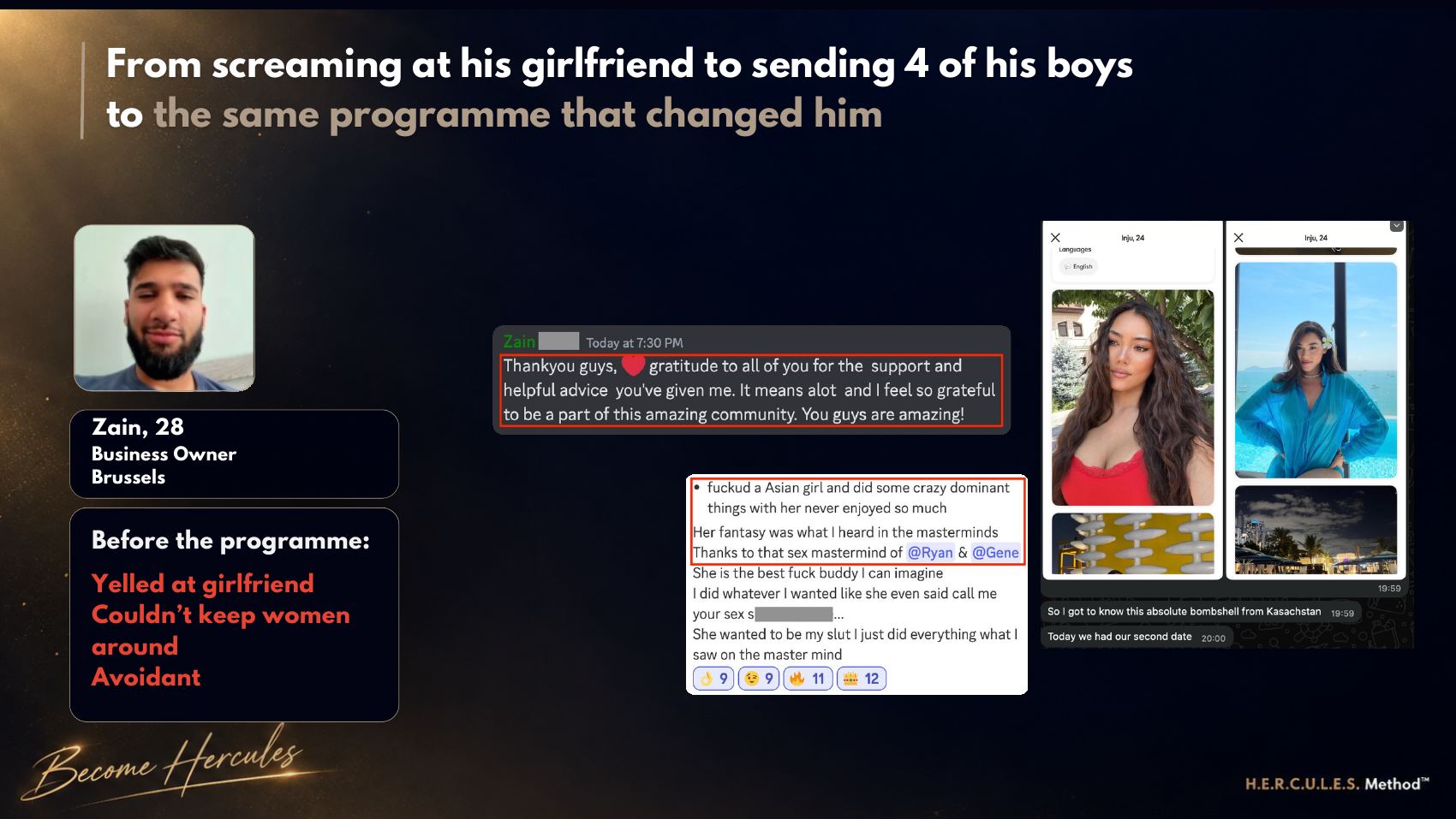 Client transformation story with real messages