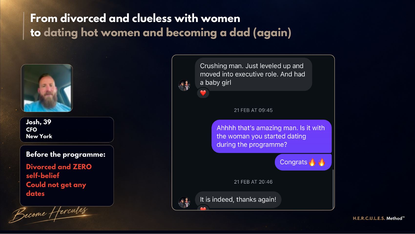 Client transformation story with real messages