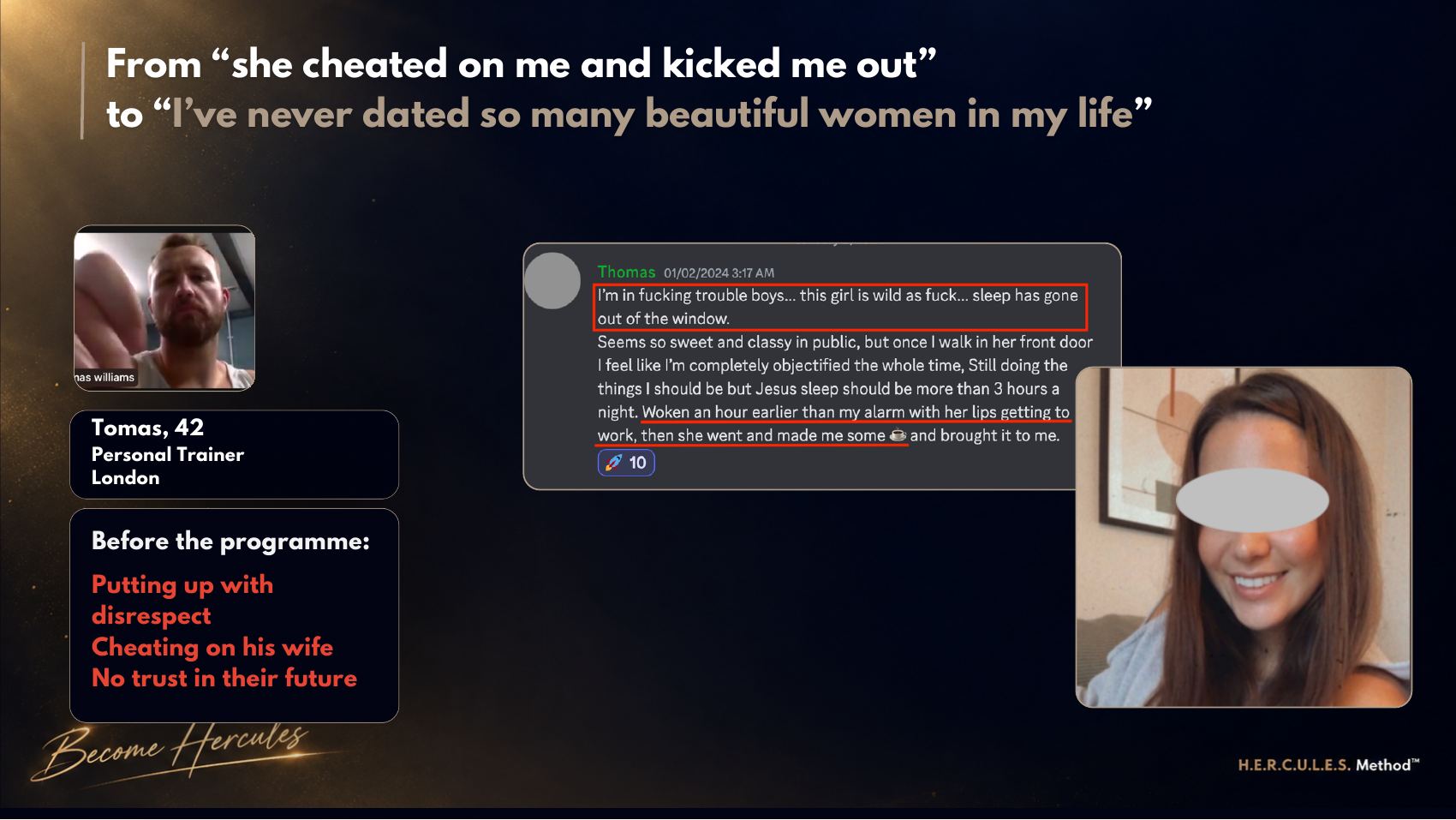 Client transformation story with real messages