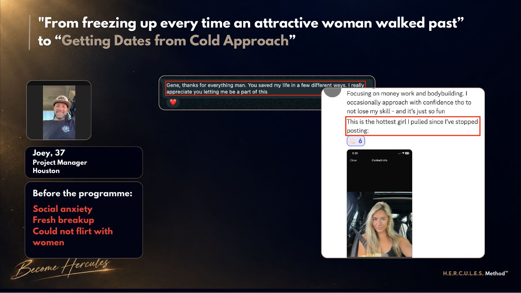 Client transformation story with real messages