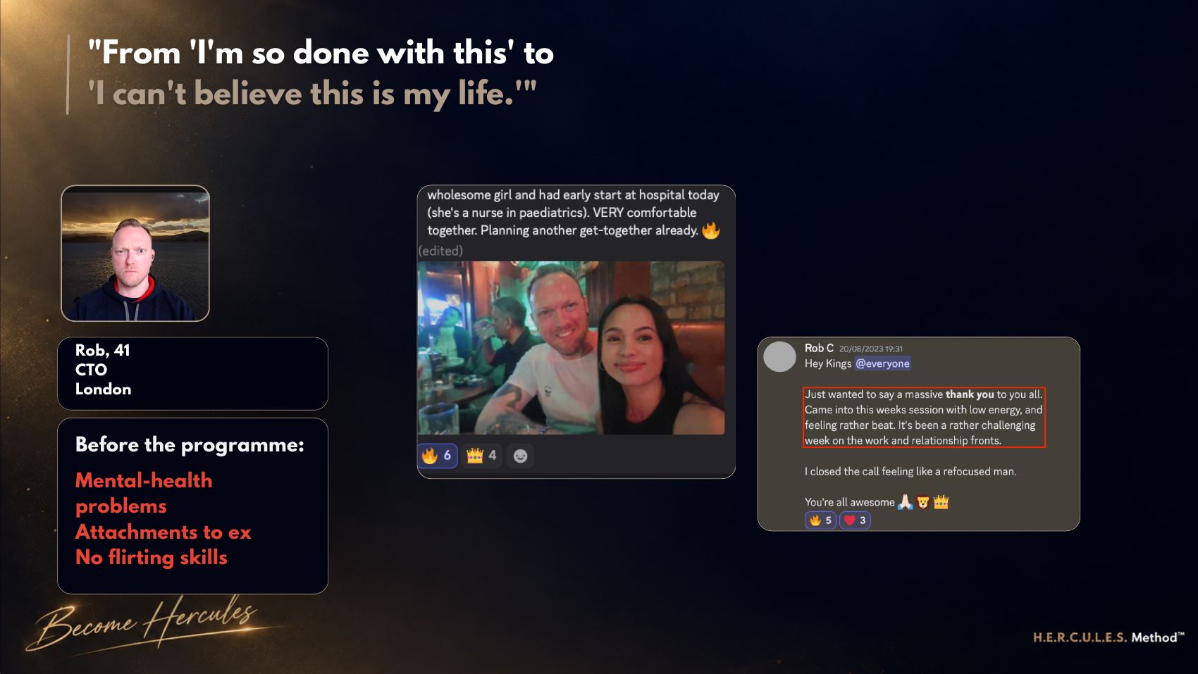 Client transformation story with real messages