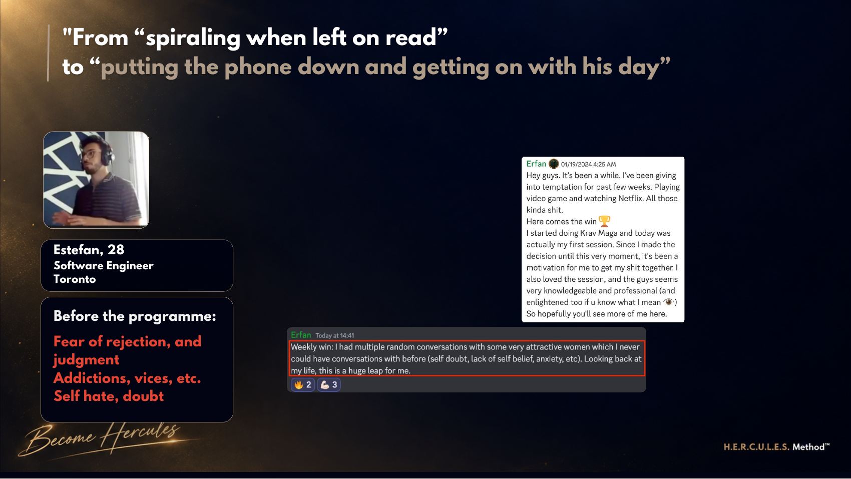 Client transformation story with real messages
